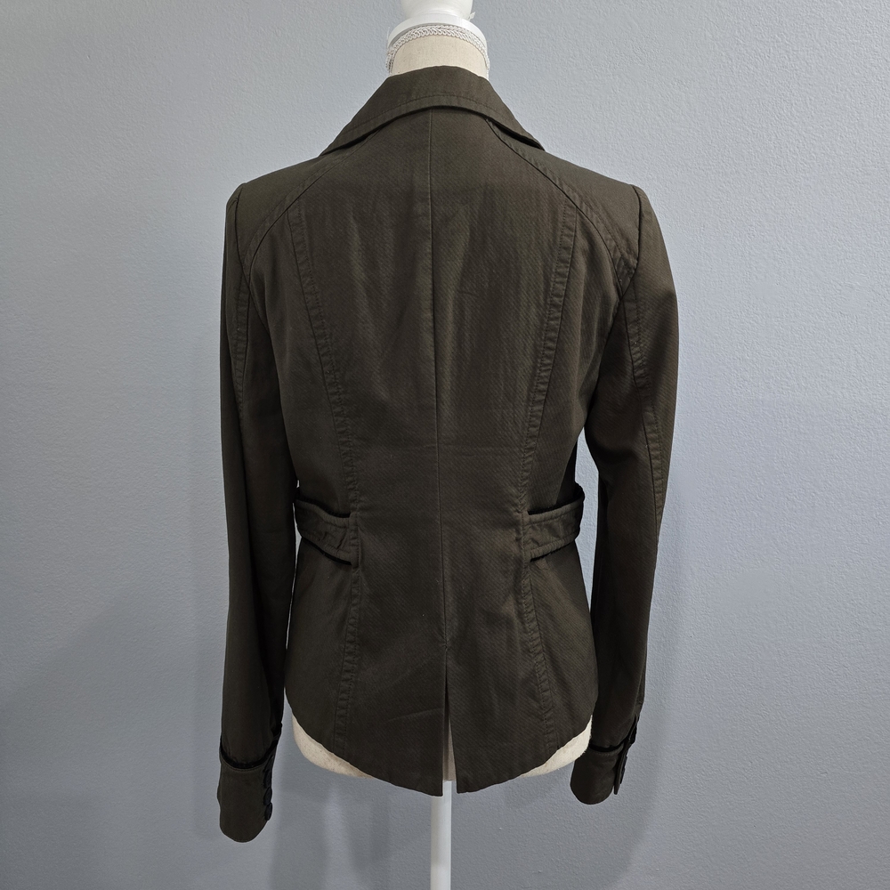 Sanctuary Dark Olive Double-Breasted Trench Coat - Picture 3 of 10